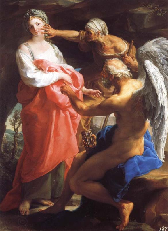Pompeo Batoni Time Orders Old Age to Destroy Beauty China oil painting art